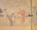 19th C. Japanese Edo Six Panel Screen Chinese Official's Gathering