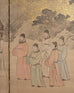 19th C. Japanese Edo Six Panel Screen Chinese Official's Gathering
