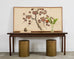Japanese Showa Four Panel Screen Fruiting Pomegranate Tree