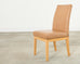 Set of Six De Sede Camel Leather Parsons Dining Chairs