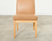 Set of Six De Sede Camel Leather Parsons Dining Chairs