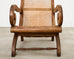 British Colonial Style Plantation Lounge Chair with Ottoman