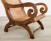 British Colonial Style Plantation Lounge Chair with Ottoman
