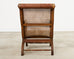 British Colonial Style Plantation Lounge Chair with Ottoman