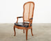 19th Century Louis XV Style Walnut and Cane Fauteuil Armchair