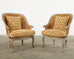 Pair of Hendrix Allardyce Key West Caned Bergere Armchairs