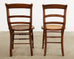 Set of Eight 19th Century French Provincial Fruitwood Bistro Chairs