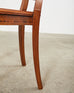 Set of Six French Burlwood Caned Dining Chairs