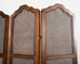 Midcentury English Walnut Cane Four Panel Folding Screen