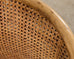 Set of Four McGuire Rattan Cane Barrel Dining Chairs