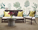 Barbara Barry for McGuire Rattan Cane Settee and Armchair