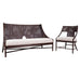 Barbara Barry for McGuire Rattan Cane Settee and Armchair