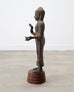 South Asian Cast Iron Buddha Figure Abhaya Mudra Pose 3 Ft