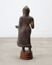 South Asian Cast Iron Buddha Figure Abhaya Mudra Pose 3 Ft