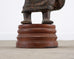 South Asian Cast Iron Buddha Figure Abhaya Mudra Pose 3 Ft