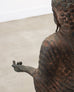South Asian Cast Iron Buddha Figure Abhaya Mudra Pose 3 Ft