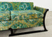 Midcentury James Mont Style Lacquered Gondola Dragon Sofa