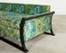 Midcentury James Mont Style Lacquered Gondola Dragon Sofa