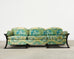 Midcentury James Mont Style Lacquered Gondola Dragon Sofa