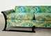 Midcentury James Mont Style Lacquered Gondola Dragon Sofa