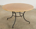 French Enameled Lava Stone Top Garden Dining Table