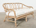 McGuire Cerused Twisted Rattan Settee and Lounge Chair