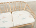 McGuire Cerused Twisted Rattan Settee and Lounge Chair