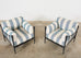 Pair of Michael Taylor Style Montecito Chairs and Ottoman