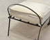 Late 19th C. French Campaign Style Iron Bronze Chaise Longue
