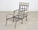 Late 19th C. French Campaign Style Iron Bronze Chaise Longue