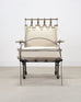Late 19th C. French Campaign Style Iron Bronze Chaise Longue