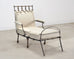 Late 19th C. French Campaign Style Iron Bronze Chaise Longue