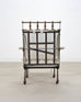 Late 19th C. French Campaign Style Iron Bronze Chaise Longue