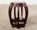 Pair of Chinese Export Hardwood Drum Stools or Drink Tables