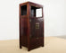 Chinese Red Lacquer Cabinet with Display Shelf