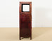 Chinese Red Lacquer Cabinet with Display Shelf