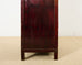 Chinese Red Lacquer Cabinet with Display Shelf