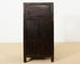 Chinese Red Lacquer Cabinet with Display Shelf