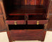 Chinese Red Lacquer Cabinet with Display Shelf