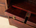 Chinese Red Lacquer Cabinet with Display Shelf