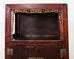 Chinese Red Lacquer Cabinet with Display Shelf