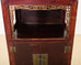 Chinese Red Lacquer Cabinet with Display Shelf