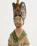 Pair of Chinese Tang Dynasty Style Figural Pottery Table Lamps