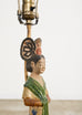 Pair of Chinese Tang Dynasty Style Figural Pottery Table Lamps