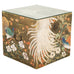 Chinese Qing Style Painted Exotic Birds Leather Trunk Table