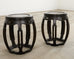 Pair of Chinese Export Hardwood Garden Stools or Drink Tables