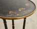 20th C. English Chinoiserie Ebonized Gilt Tripod Drinks Table