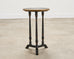 20th C. English Chinoiserie Ebonized Gilt Tripod Drinks Table