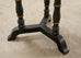 20th C. English Chinoiserie Ebonized Gilt Tripod Drinks Table