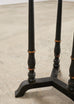 20th C. English Chinoiserie Ebonized Gilt Tripod Drinks Table